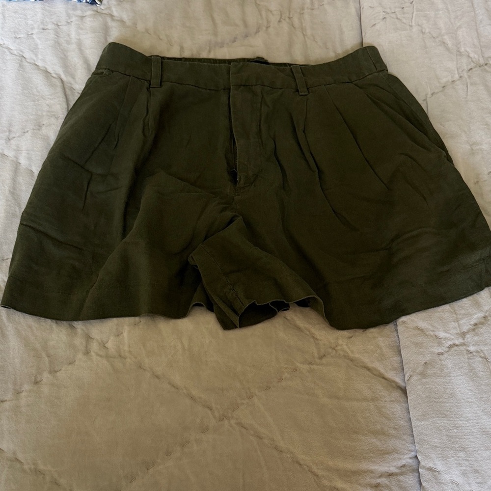 GAP Olive Green Flat-Front Shorts